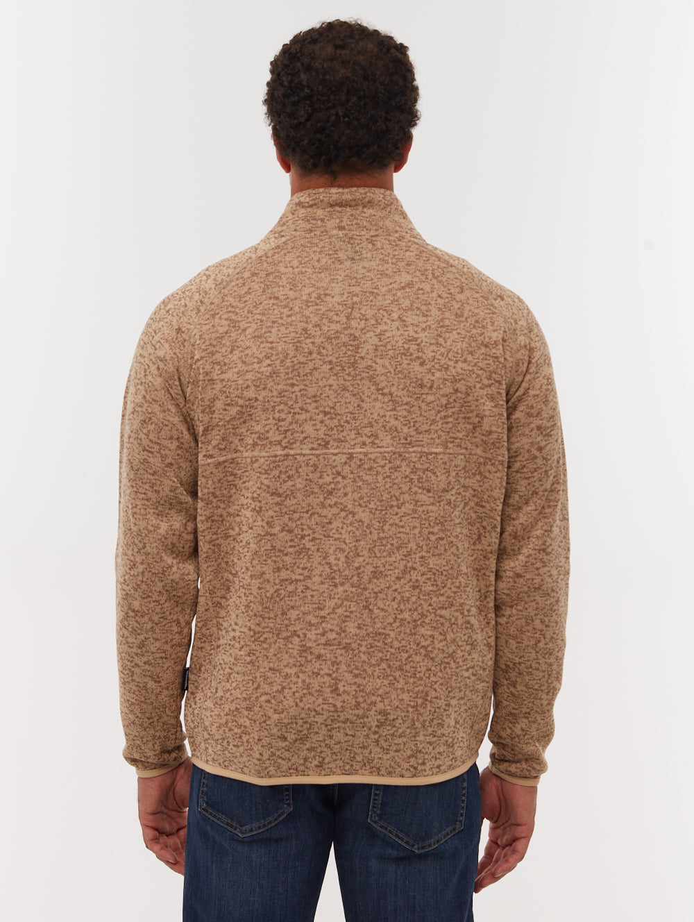 Middeo Funnel-Neck Zip-Up - Beige